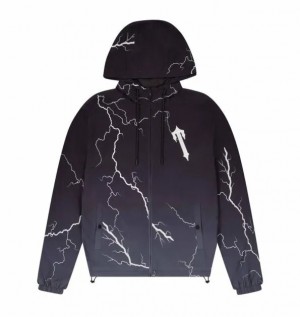 Trapstar 2C IRONGATE T – LIGHTNING EDITION Men's Windbreaker Black USA | 74BMEFACH