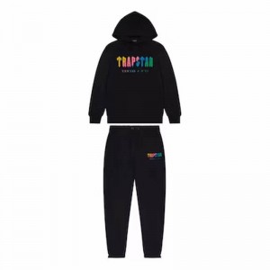 Trapstar Chenille Decoded Men's Tracksuits Black USA | 36ETDQPJM