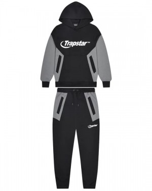 Trapstar Chenille Hyperdrive Panel Men's Tracksuits Black / Grey USA | 06BVRXLZM