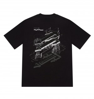 Trapstar DIY 3.0 Men's T-Shirts Black USA | 73VNEOHJT