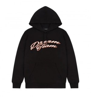 Trapstar DREAM TEAM Men's Hoodies Black USA | 94RTYHJIS