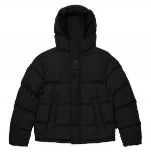 Trapstar Decoded 2.0 Hooded Blackout Edition Men's Puffer Jackets Black USA | 46CAUTPOM