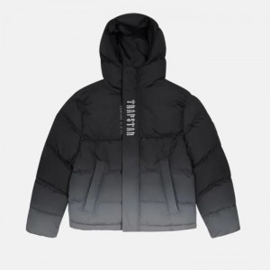 Trapstar Decoded 2.0 Hooded Padded Men's Puffer Jackets Black USA | 60YIKATEO