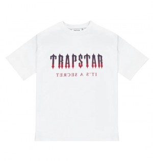 Trapstar Decoded Men's T-Shirts White USA | 16HZQRPMI