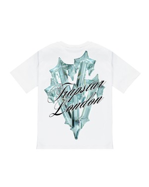 Trapstar Diamond In The Rough 2.0 Men's T-Shirts White USA | 04YBWRJKP