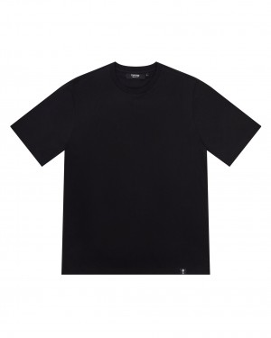 Trapstar Foundation Base Layer Men's T-Shirts Black USA | 80ZOISMHE