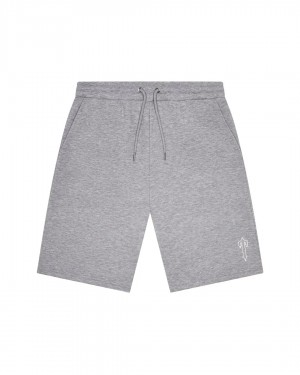 Trapstar Foundation Men's Shorts Grey USA | 64GPIKXVA