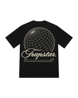 Trapstar Global Men's T-Shirts Black USA | 13ZMWGREF