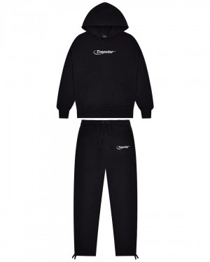 Trapstar Hyperdrive Embroidered Men's Tracksuits Black USA | 01WNEODRU