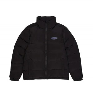 Trapstar Hyperdrive Men's Puffer Jackets Black / Blue USA | 64VFKOIEW