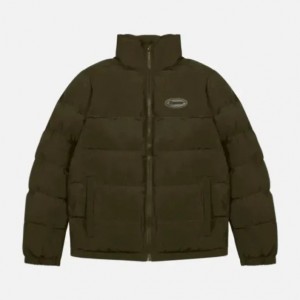 Trapstar Hyperdrive Padded Men's Puffer Jackets Olive USA | 97OWNZXKJ