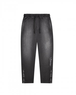 Trapstar Hyperdrive Spray Men's Sweatpants Black / Grey USA | 26QNIGZJR