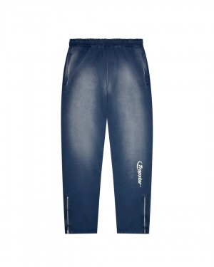 Trapstar Hyperdrive Spray Men's Sweatpants Denim Wash USA | 75VJLWGUY