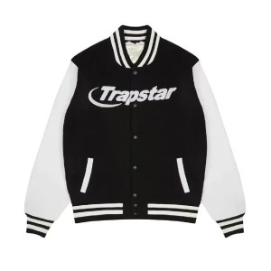 Trapstar Hyperdrive Varsity Men's Jackets Black / White USA | 90TAUVPME