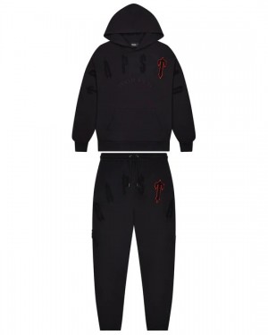 Trapstar Irongate Arch Chenille 2.0 Men's Tracksuits Black USA | 37WGIZRJP