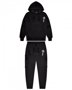 Trapstar Irongate Arch Chenille 2.0 Men's Tracksuits Black USA | 60SZGWYOB