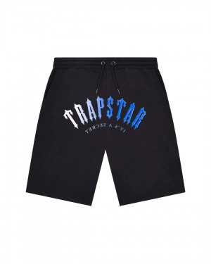 Trapstar Irongate Arch Gel Men's Shorts Black / Blue USA | 52DGQFMLJ