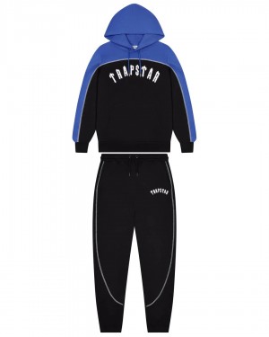 Trapstar Irongate Chenille Arch Hooded Men's Tracksuits Blue USA | 40FNRBWAX