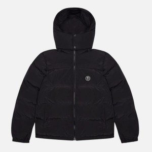 Trapstar Irongate Detachable Hooded Men's Puffer Jackets Black USA | 21DBRZHSN