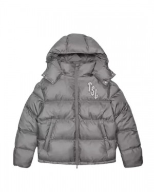 Trapstar Irongate Men's Puffer Jackets Grey USA | 70IQJCVHB