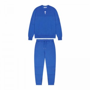 Trapstar Irongate T Crewneck Men's Tracksuits Dazzling Blue USA | 94SUMVAHK