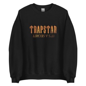 Trapstar It’s A Secret Fire Men's Sweatshirts Black USA | 03FOBAZNE