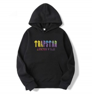 Trapstar It’s A Secret Men's Hoodies Black USA | 03SDVCRUZ