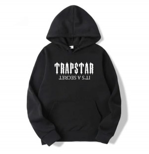 Trapstar It’s A Secret Men's Hoodies Black USA | 14JIGFZVK