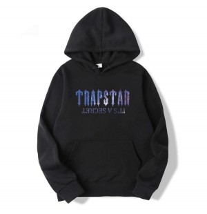 Trapstar It’s a secret Galaxy Men's Hoodies Black USA | 61SXZEAHI