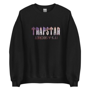 Trapstar It’s a secret Galaxy Men's Sweatshirts Black USA | 16YCZDOLX