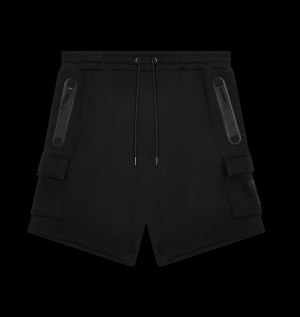 Trapstar London Irongate T Tech Zip Men's Shorts Black USA | 24BTUJVHM