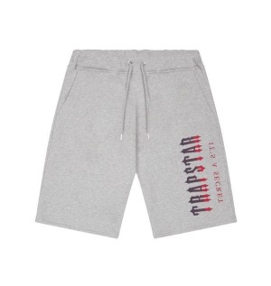 Trapstar London Oversized Decoded Men's Shorts Grey USA | 20LFGQHWO