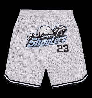 Trapstar London Shooters Ss23 Basketball Men's Shorts Grey USA | 71ZSVLWOB