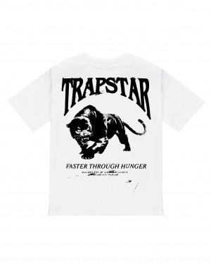 Trapstar Nocturnal Men's T-Shirts White USA | 56XIRZJAM