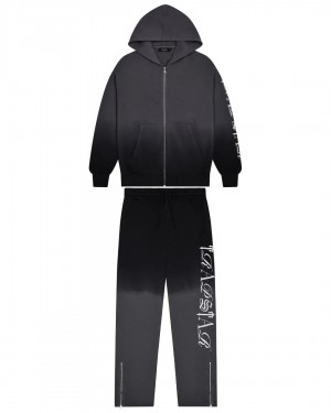 Trapstar Script 2.0 Men's Tracksuits Black USA | 10DMNVLBX