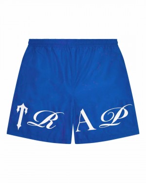 Trapstar Script Shell Men's Shorts Blue / White USA | 61JRFQUTX