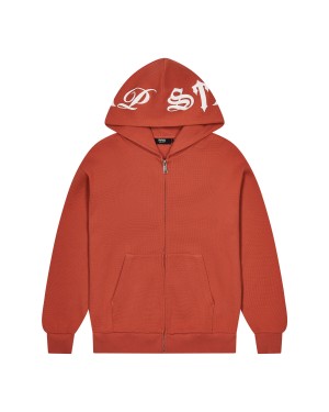 Trapstar Script Waffle Men's Hoodies Red USA | 07ZCXGDBV