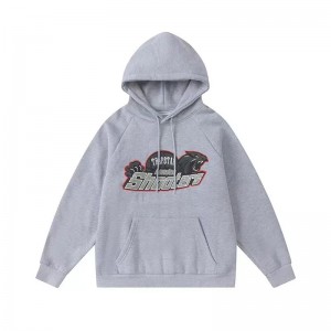 Trapstar Shooters Gray Logo Men's Hoodies Grey USA | 02XCKLVAI