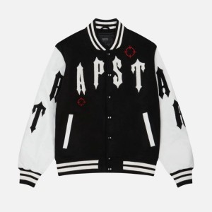 Trapstar Shooters Varsity Men's Jackets Black USA | 89QCEWPLO