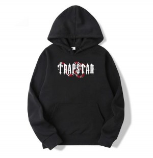 Trapstar Snake Men's Hoodies Black USA | 87SCRVNFE