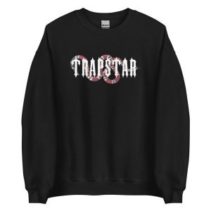 Trapstar Snake Men's Sweatshirts Black USA | 93IPKFYTA