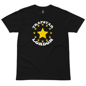 Trapstar Stars London Men's T-Shirts Black USA | 73BJSWMCU