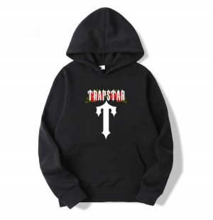 Trapstar T-For Men's Hoodies Black / Flowers USA | 38GZHKILX