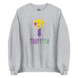 Trapstar T-For Paint Men's Sweatshirts Grey USA | 18YHRWKID