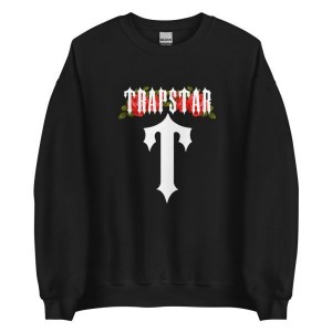 Trapstar T-For Rose Men's Sweatshirts Black USA | 79OVLYABS