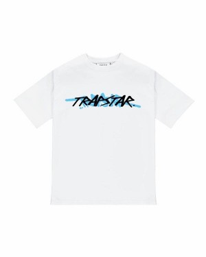 Trapstar TRAPSTAR 2.0 Men's T-Shirts White USA | 27HZIQKUS