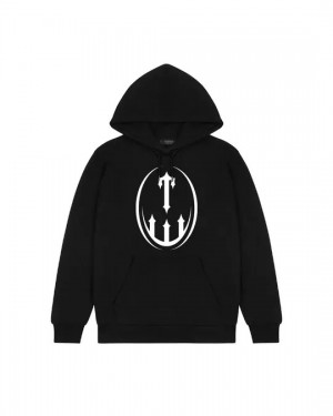 Trapstar T CREST Men's Hoodies Black USA | 27JUPGAFE