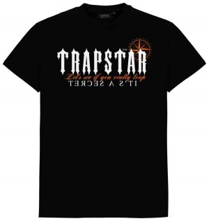 Trapstar X Central C Men's T-Shirts Black USA | 14AKISJQC