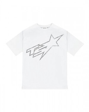 Trapstar Ts Men's T-Shirts White USA | 70WOCJSEI