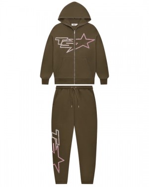 Trapstar Ts Star Men's Tracksuits Brown USA | 37GJSLIYA